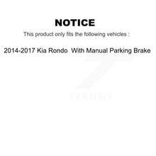 Charger l&#39;image dans la galerie, Rear Brake Rotor &amp; Ceramic Pad Kit For 14-17 Kia Rondo With Manual Parking