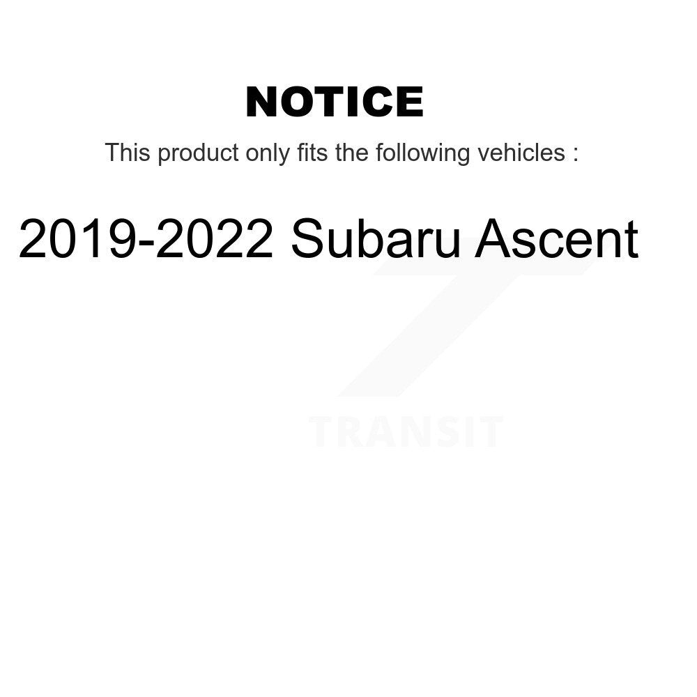 Rear Disc Brake Rotors And Ceramic Pads Kit For 2019-2022 Subaru Ascent