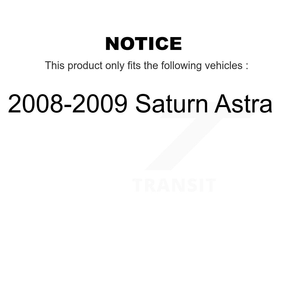 [Rear] 2008-2009 Saturn Astra Premium OE Brake Rotors & Ceramic Pads Kit For Max Braking