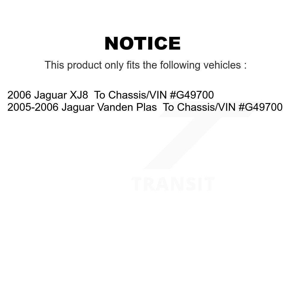 Rear Disc Brake Rotors And Ceramic Pads Kit For Jaguar Vanden Plas XJ8