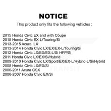 Charger l'image dans la galerie, Rear Disc Brake Rotors And Ceramic Pads Kit For Honda Civic Acura CSX ILX