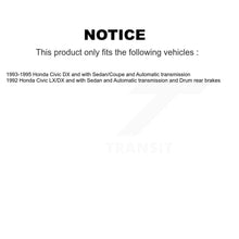 Charger l'image dans la galerie, Front Rear Disc Brake Rotors Ceramic Pads And Drum Kit (7Pc) For Honda Civic