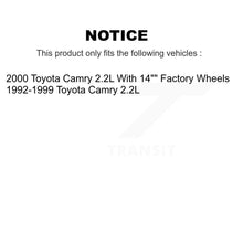 Charger l'image dans la galerie, Front Rear Disc Brake Rotor Ceramic Pad And Drum Kit (7Pc) For Toyota Camry 2.2L