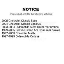 Load image into Gallery viewer, Front Rear Brake Rotor Ceramic Pad Drum Kit (7Pc) For Pontiac Grand Am Chevrolet