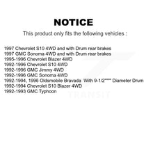 Load image into Gallery viewer, Front Rear Brake Rotor Ceramic Pad &amp; Drum Kit (7Pc) For Chevrolet S10 GMC Sonoma