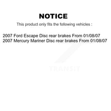 Charger l'image dans la galerie, Front Rear Brake Rotor Ceramic Pad &amp; Drum Kit (7Pc) For 2007 Ford Escape Mercury
