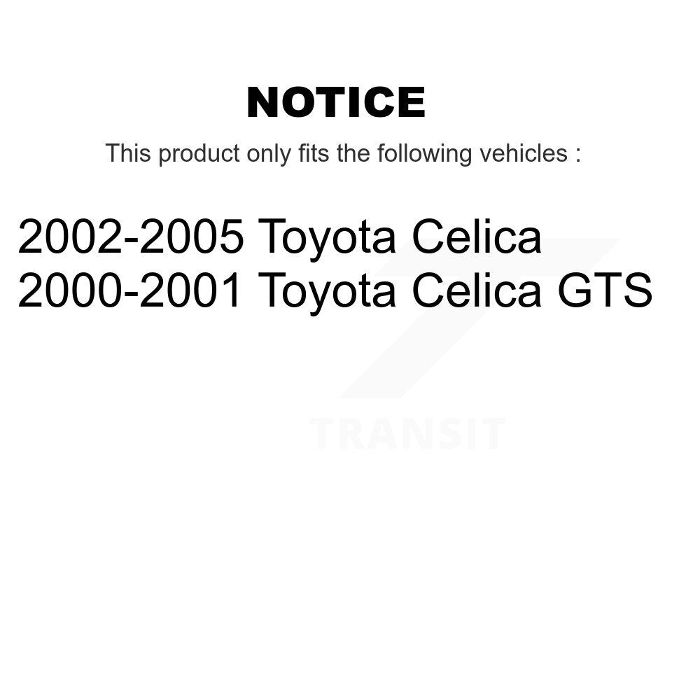 Front Rear Disc Brake Rotors Ceramic Pads And Drum Kit (7Pc) For Toyota Celica