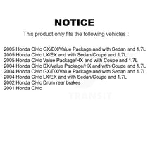 Load image into Gallery viewer, Front Rear Disc Brake Rotors Ceramic Pads And Drum Kit (7Pc) For Honda Civic