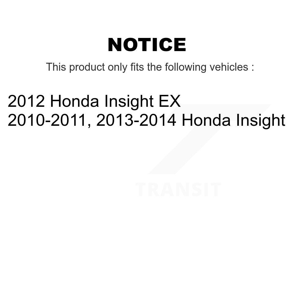 Front Rear Disc Brake Rotors Ceramic Pads And Drum Kit (7Pc) For Honda Insight