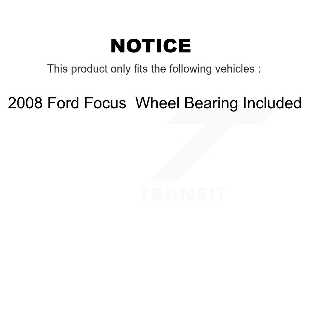 Front Rear Disc Brake Rotors Ceramic Pads And Drum Kit (7Pc) For Ford Focus