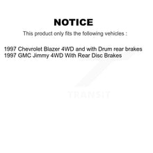 Load image into Gallery viewer, Front Rear Brake Rotors Ceramic Pad Drum Kit For 1997 Chevrolet Blazer GMC Jimmy