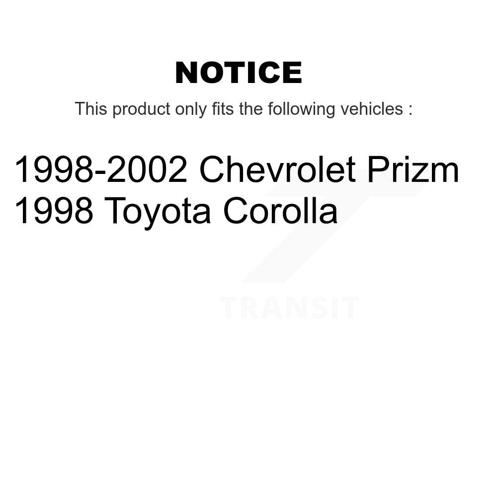 Front Rear Brake Rotor Ceramic Pad & Drum Kit For Toyota Corolla Chevrolet Prizm