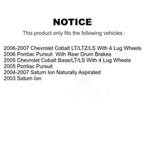 Charger l'image dans la galerie, Front Rear Disc Brake Rotor Ceramic Pad Drum Kit For Chevrolet Cobalt Saturn Ion