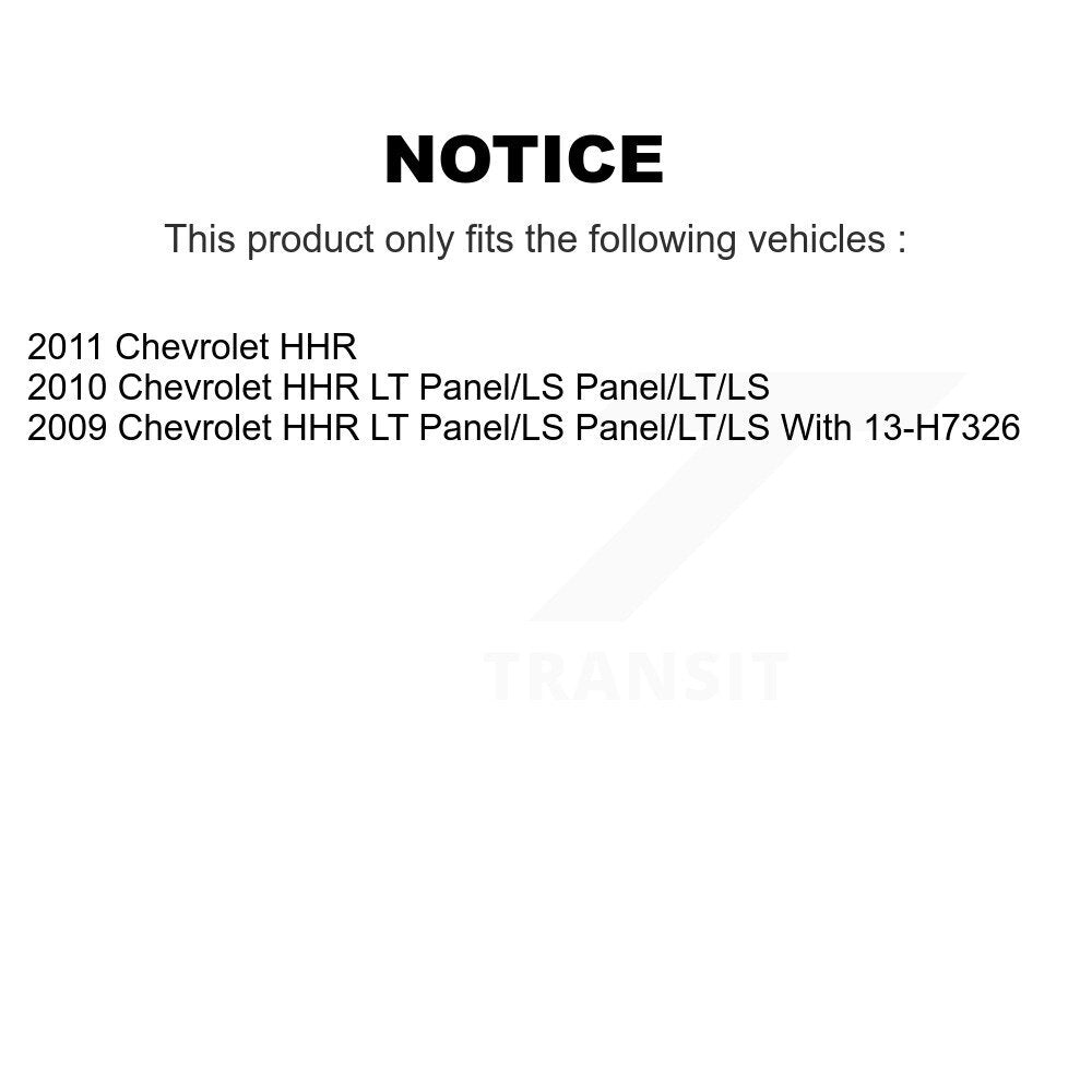 Front Rear Disc Brake Rotors Ceramic Pads And Drum Kit For Chevrolet HHR