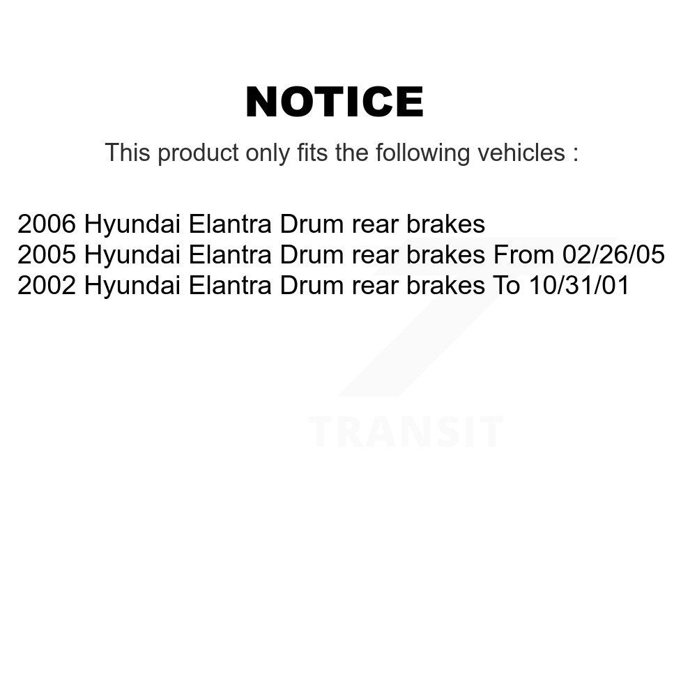 Front Rear Brake Rotor Ceramic Pad Drum Kit For Hyundai Elantra rear brakes