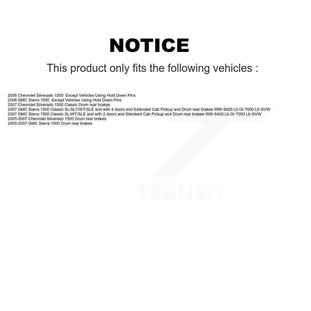 Front Rear Brake Rotor Ceramic Pad And Drum Kit For Chevrolet GMC Silverado 1500