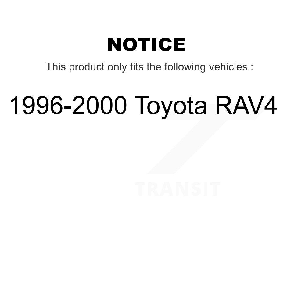 Front Rear Disc Brake Rotors Ceramic Pads And Drum Kit For 1996-2000 Toyota RAV4