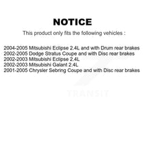 Charger l'image dans la galerie, Front Rear Disc Brake Rotor Ceramic Pad Drum Kit For Chrysler Sebring Mitsubishi