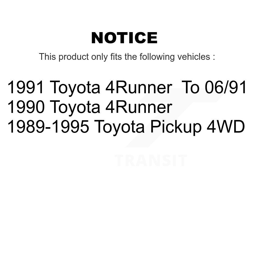 Front Rear Disc Brake Rotors Ceramic Pads And Drum Kit For Toyota Pickup 4Runner