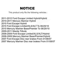 Charger l'image dans la galerie, Front Rear Disc Brake Rotor Ceramic Pad &amp; Drum Kit For Ford Escape Mazda Tribute