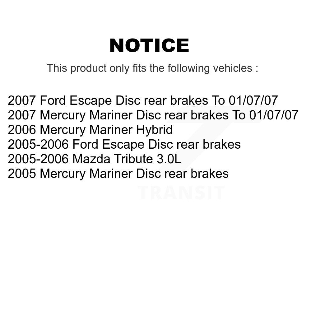 Front Rear Disc Brake Rotor Ceramic Pad & Drum Kit For Ford Escape Mazda Tribute