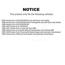 Charger l'image dans la galerie, Front Rear Disc Brake Rotors Ceramic Pads And Drum Kit For Honda Civic