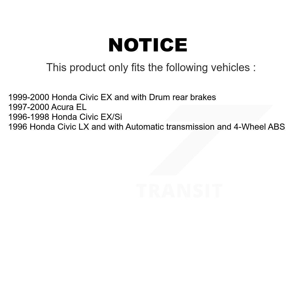 Front Rear Disc Brake Rotors Ceramic Pads And Drum Kit For Honda Civic Acura EL
