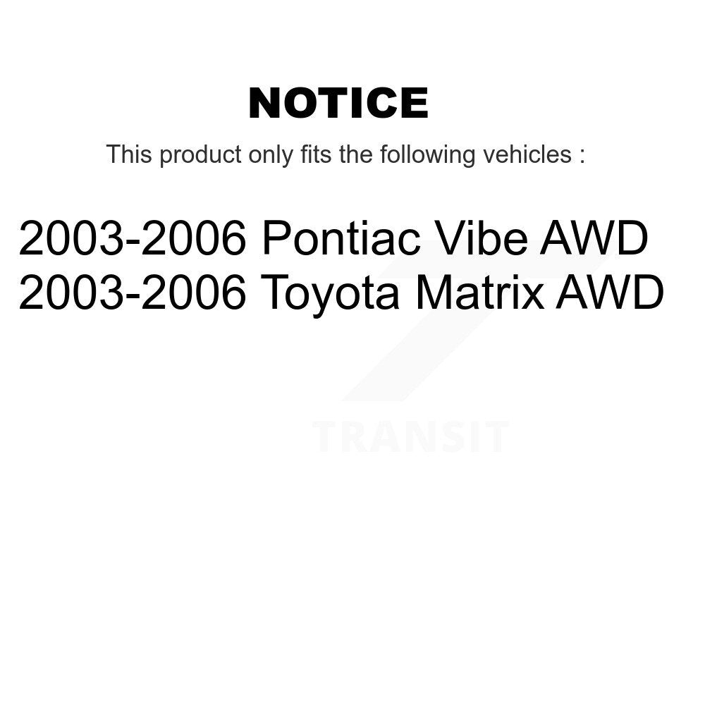 Front Rear Brake Rotor Ceramic Pad & Drum Kit For Toyota Matrix Pontiac Vibe AWD
