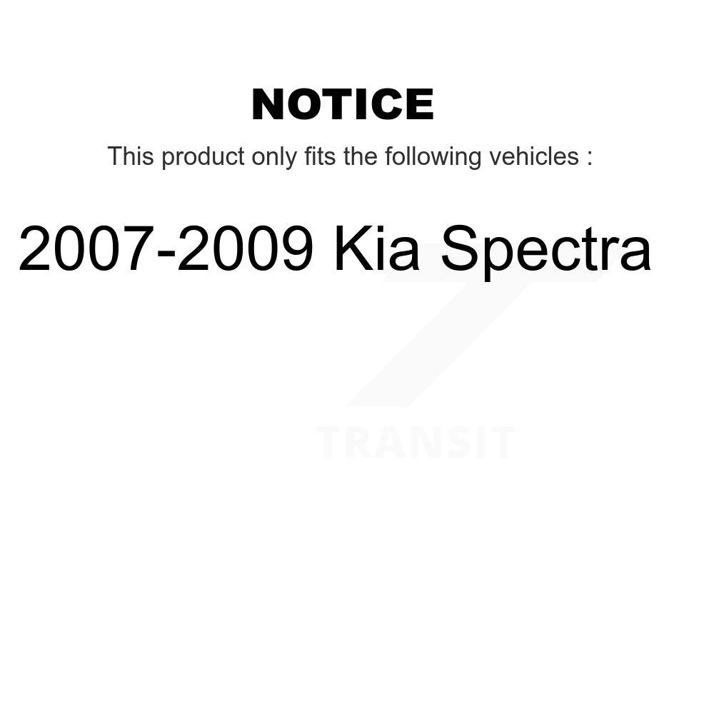 Front Rear Disc Brake Rotors Ceramic Pads And Drum Kit For 2007-2009 Kia Spectra