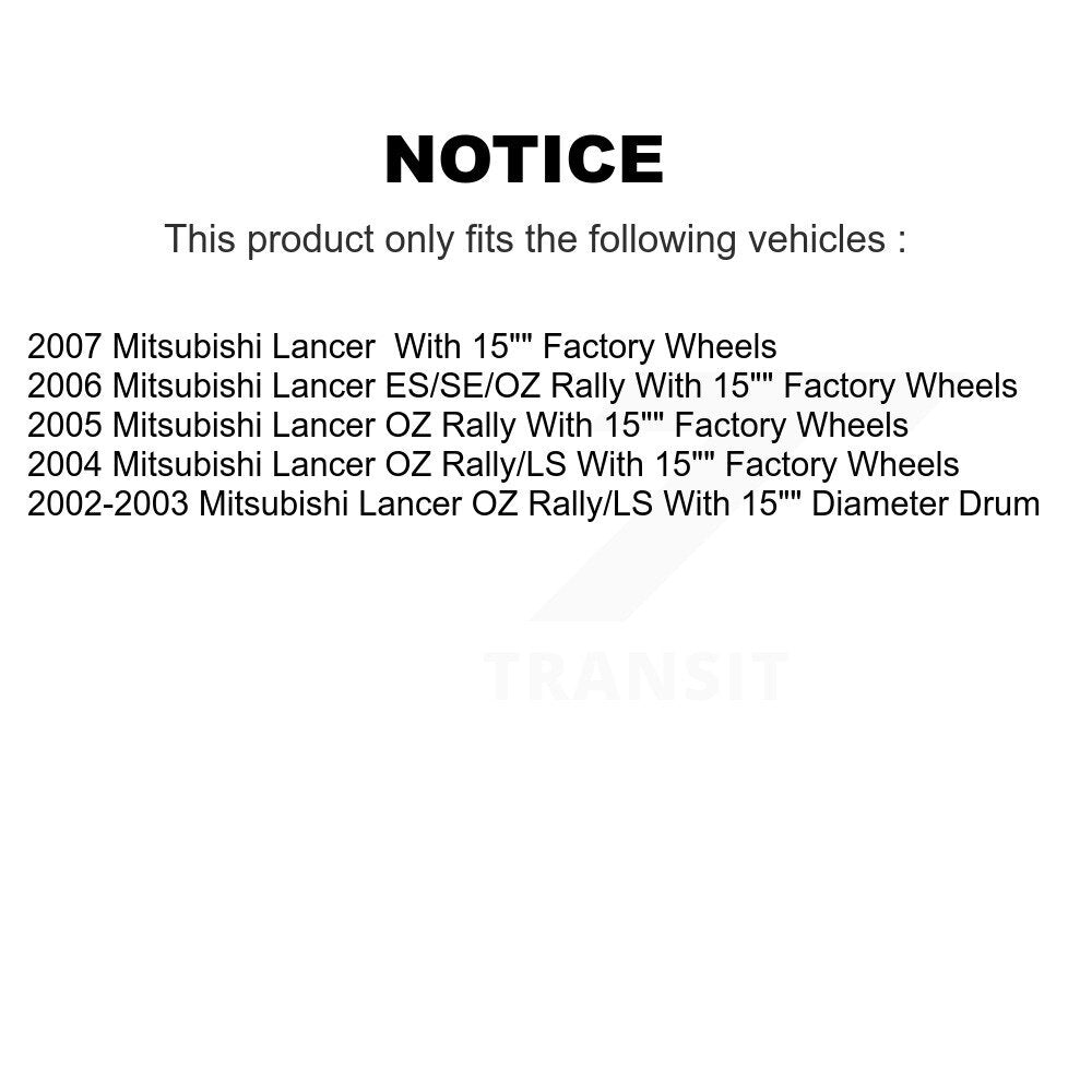 Front Rear Disc Brake Rotors Ceramic Pads And Drum Kit For Mitsubishi Lancer