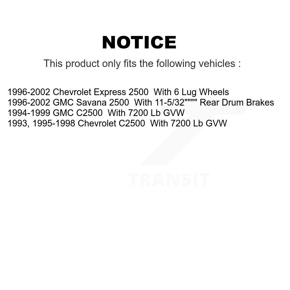 Front Brake Rotors & Ceramic Pad Kit For Chevrolet C2500 Express 2500 GMC Savana