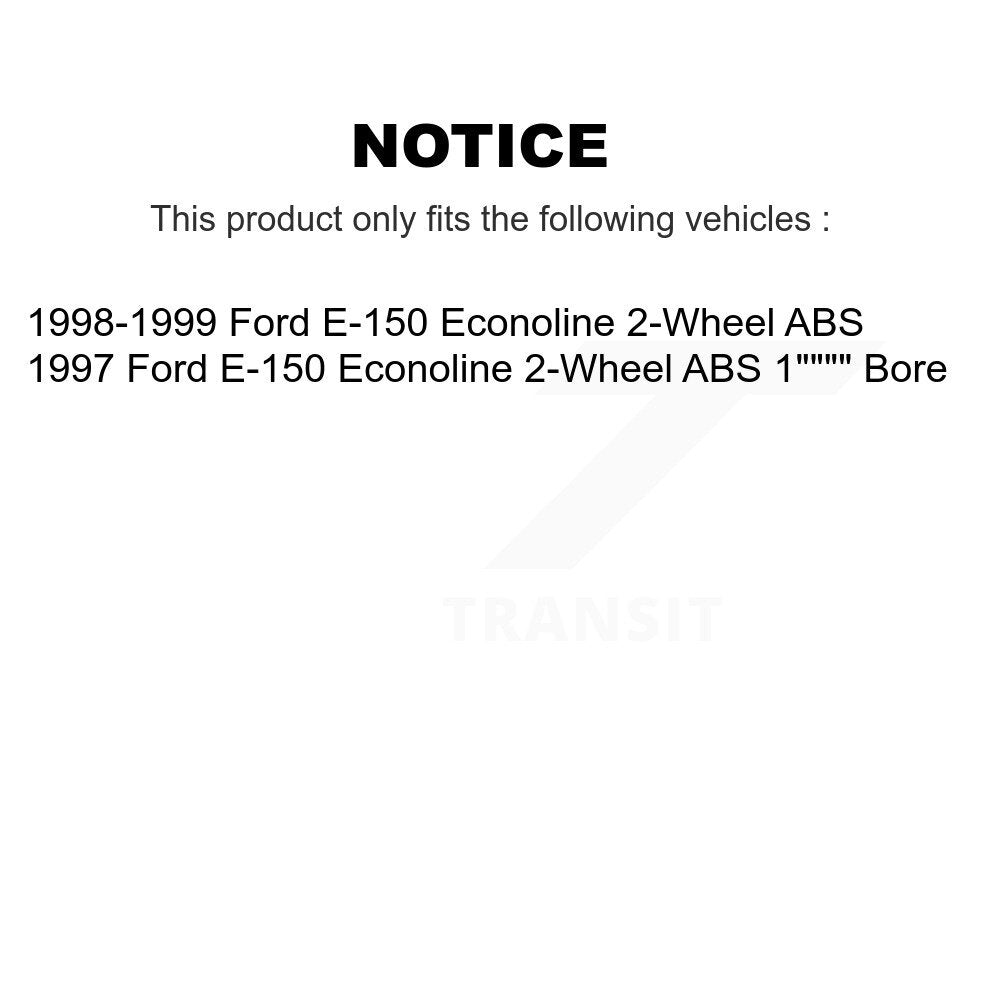 Kit de tambour à plaquettes en céramique, Rotors de frein à disque avant et arrière (9 pièces) pour Ford E-150 Econoline 