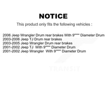 Load image into Gallery viewer, Front Rear Disc Brake Rotors Ceramic Pad And Drum Kit (9Pc) For Jeep Wrangler TJ