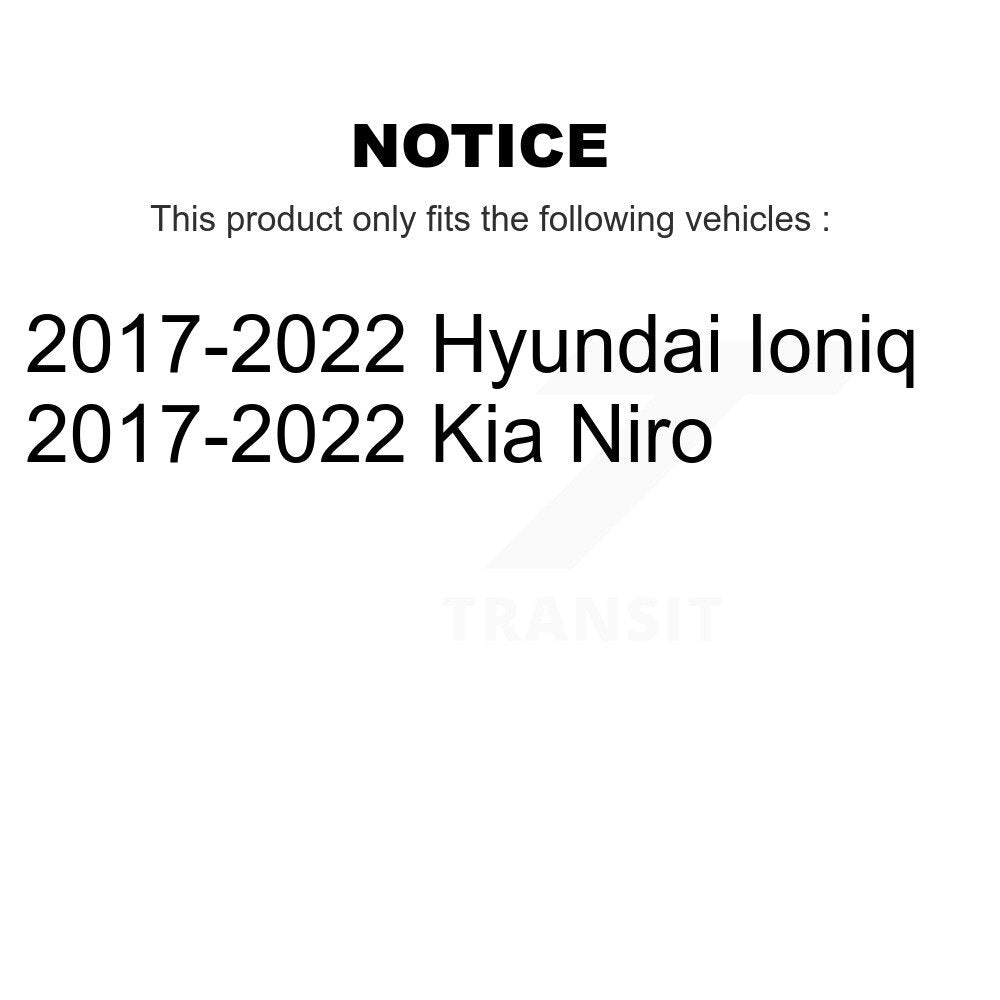 Front Disc Brake Rotors And Ceramic Pads Kit For Kia Niro Hyundai Ioniq