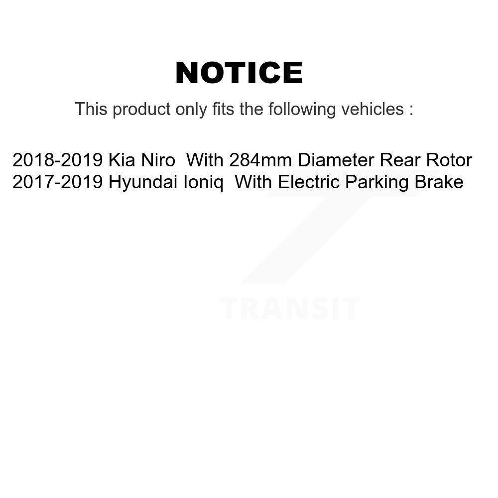 Front Rear Disc Brake Rotors And Ceramic Pads Kit For Kia Niro Hyundai Ioniq