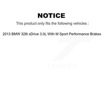 Charger l&#39;image dans la galerie, Rear Disc Brake Rotors And Ceramic Pads Kit For 2013 BMW 328i xDrive 3.0L