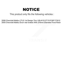 Load image into Gallery viewer, Front Rear Disc Brake Rotors Ceramic Pad And Drum Kit (7Pc) For Chevrolet Malibu
