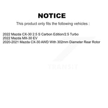 Load image into Gallery viewer, Rear Disc Brake Rotors And Ceramic Pads Kit For Mazda CX-30 MX-30 EV K8C-103125