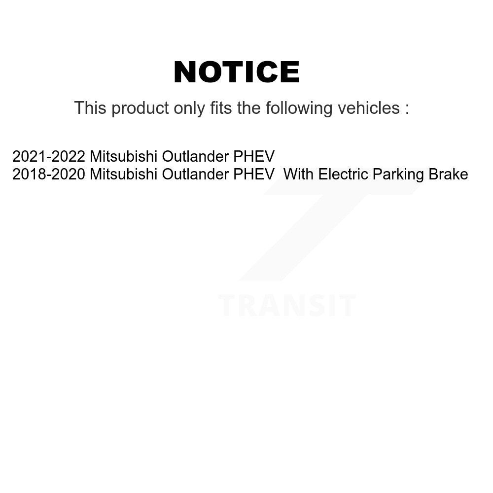 Front Rear Disc Brake Rotors And Ceramic Pads Kit For Mitsubishi Outlander PHEV