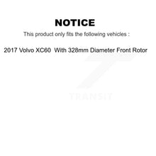 Charger l&#39;image dans la galerie, Front Brake Rotors Ceramic Pad Kit For 2017 Volvo XC60 With 328mm Diameter Rotor