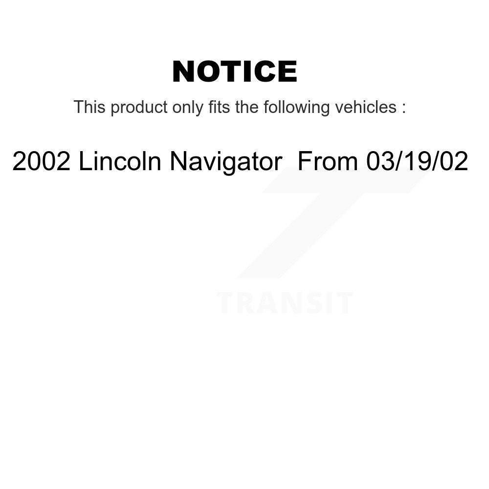 Front Disc Brake Rotors Ceramic Pad Kit For 2002 Lincoln Navigator From 03 19 02