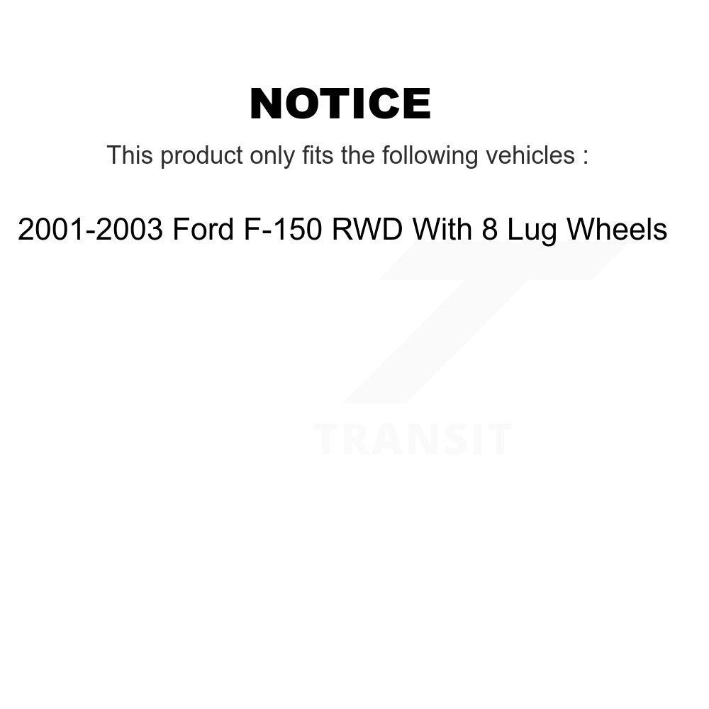 [Rear] 01-03 Ford F-150 RWD With 8 Lug Wheels Premium OE Brake Rotors & Ceramic Pads Kit For Max Braking