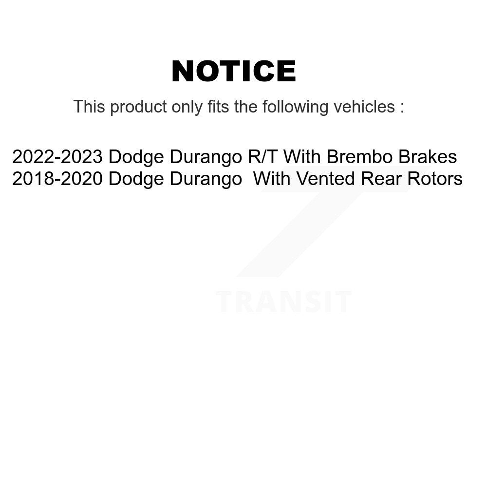Front Rear Brake Rotor Ceramic Pad Kit For Dodge Durango With Vented Rotors