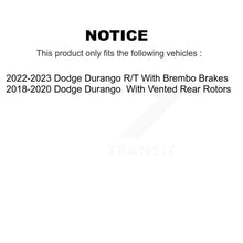 Load image into Gallery viewer, Front Rear Brake Rotor Ceramic Pad Kit For Dodge Durango With Vented Rotors