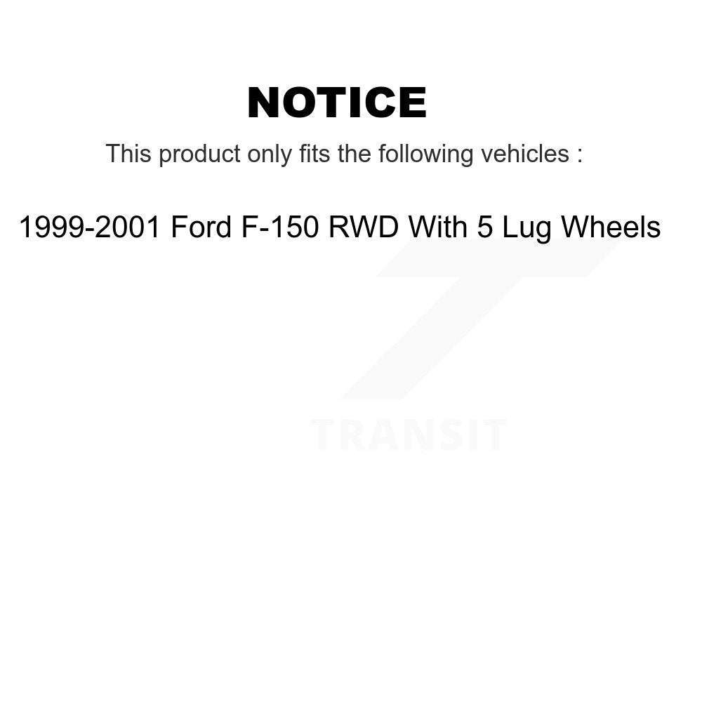 Front Rear Brake Rotor Ceramic Pad & Drum Kit (9Pc) For 1999-2001 Ford F-150 RWD