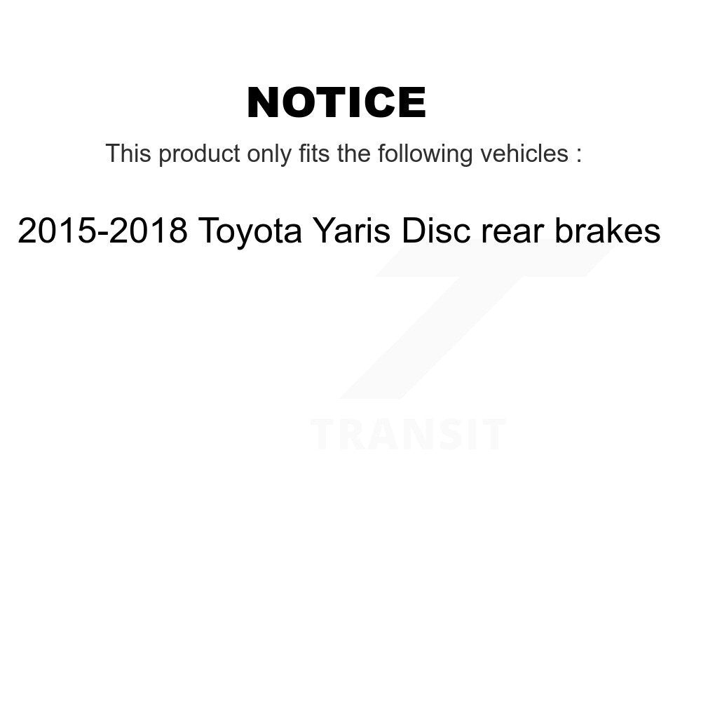 Front Rear Brake Rotors Ceramic Pad & Drum Kit For Toyota Yaris Disc rear brakes