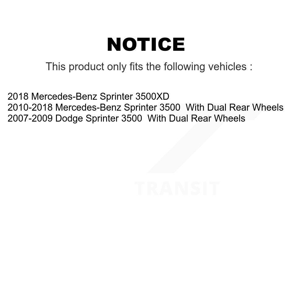 Front Rear Brake Rotor And Ceramic Pad Kit For Sprinter 3500 Mercedes-Benz Dodge