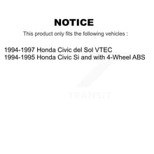 Charger l'image dans la galerie, Front Rear Disc Brake Rotors And Ceramic Pads Kit For Honda Civic del Sol