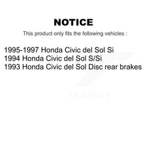 Charger l'image dans la galerie, Front Rear Disc Brake Rotors And Ceramic Pads Kit For Honda Civic del Sol