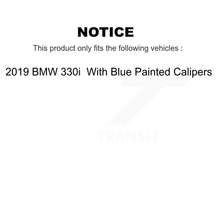 Charger l'image dans la galerie, Front Brake Rotor &amp; Ceramic Pad Kit For 2019 BMW 330i With Blue Painted Calipers